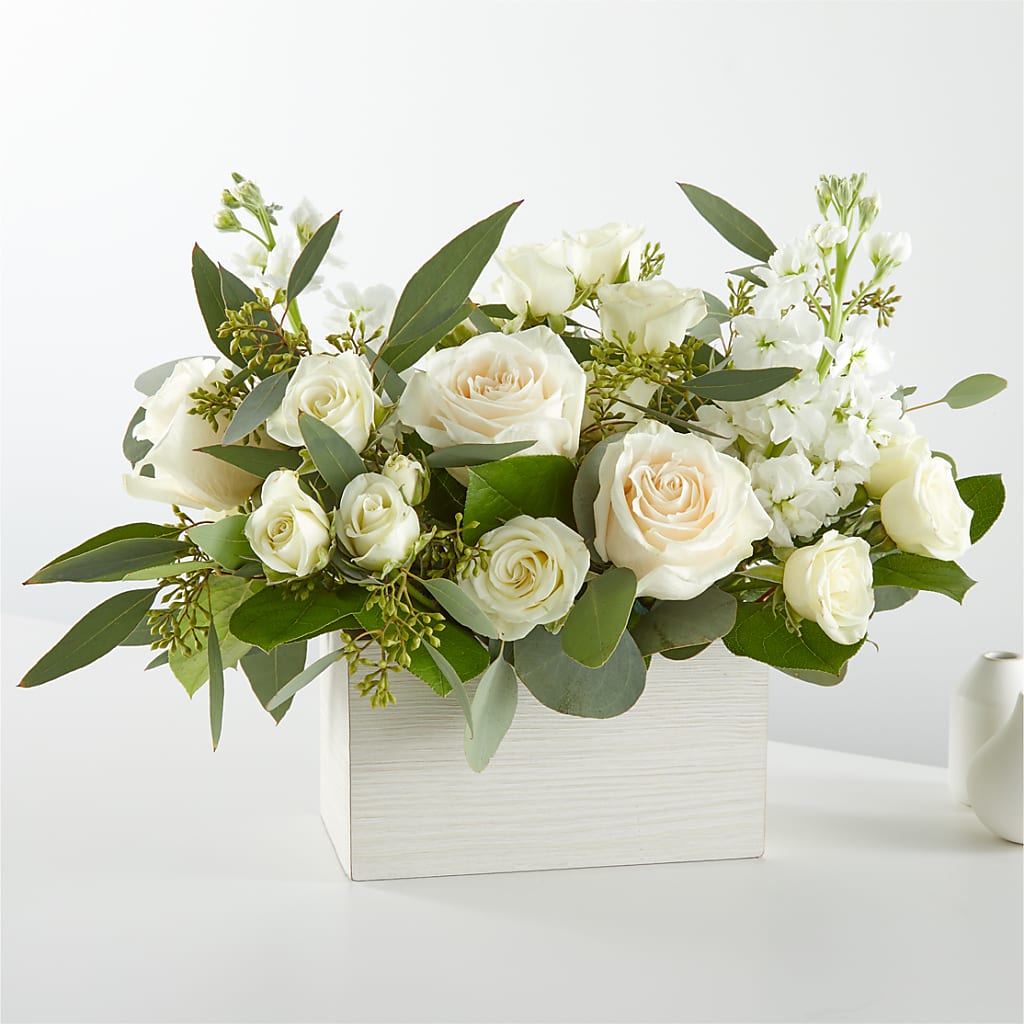 Fresh Linen Box Bouquet – Flowers By Van Brunt, Long Branch NJ
