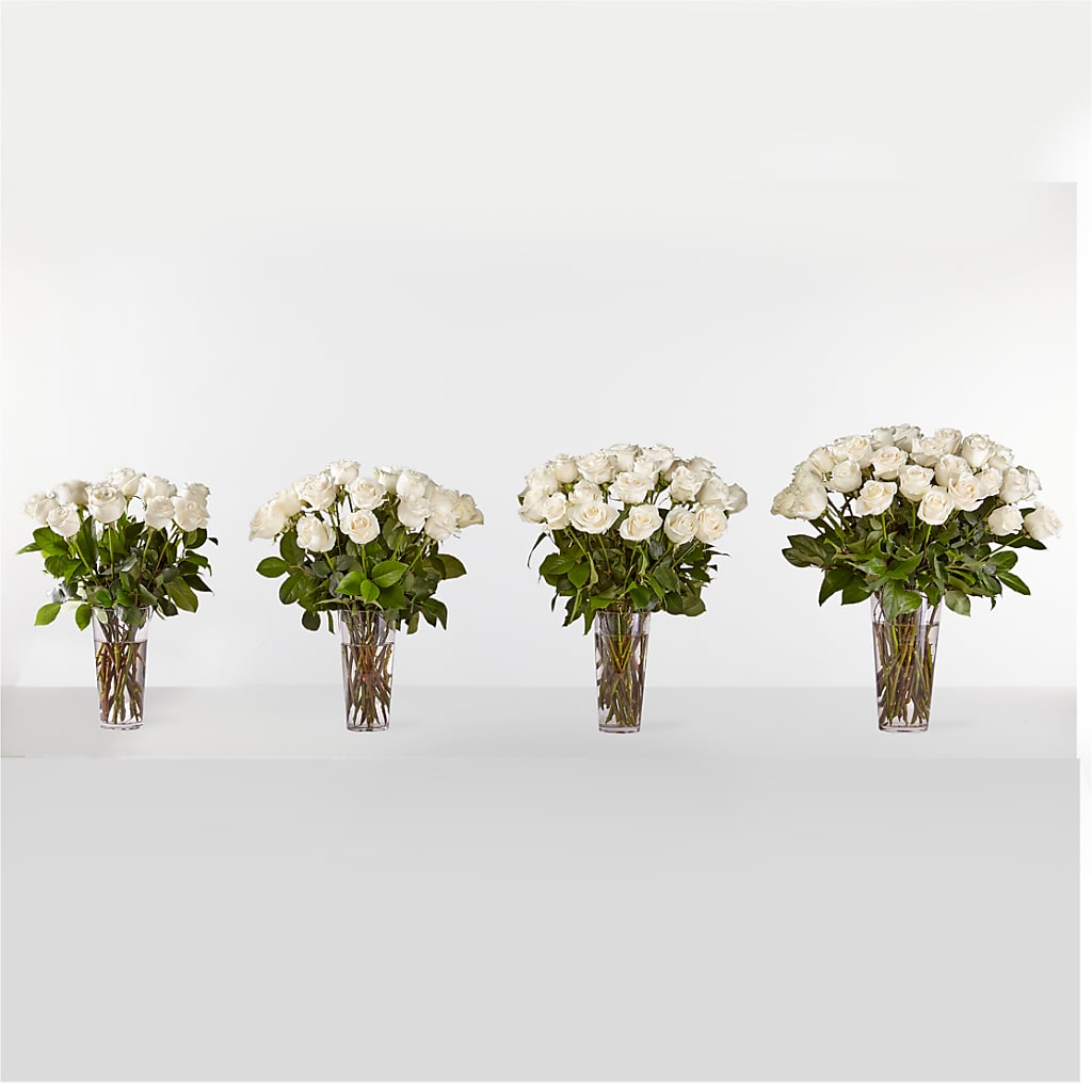 Long Stem White Rose Bouquet – Flowers By Van Brunt, Long Branch NJ