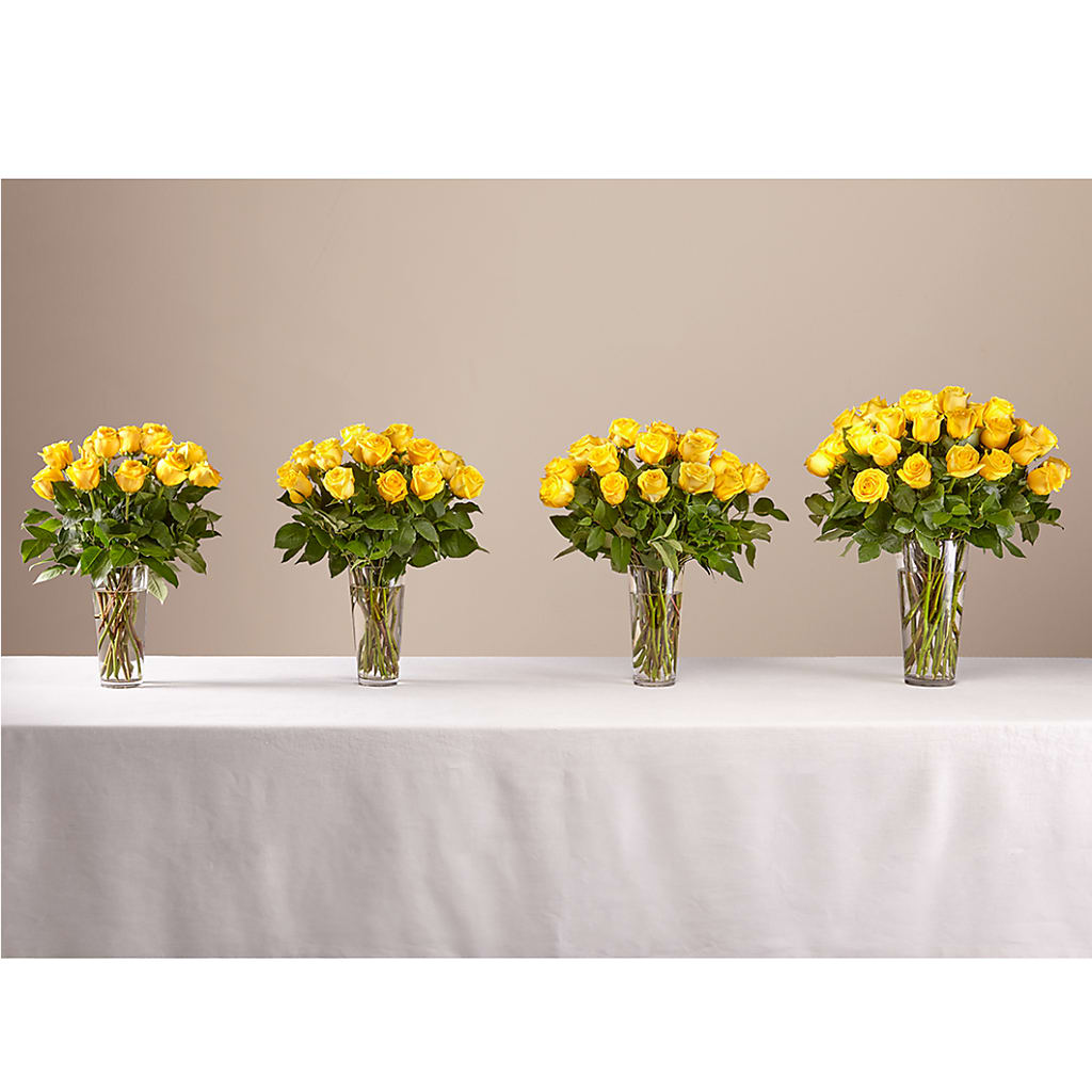 Long Stem Yellow Rose Bouquet – Flowers By Van Brunt, Long Branch NJ
