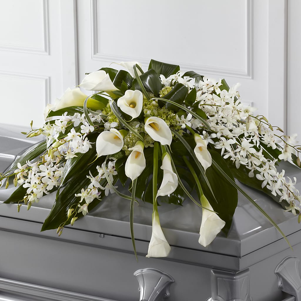 Angel Wings Casket Spray – Flowers By Van Brunt, Long Branch NJ