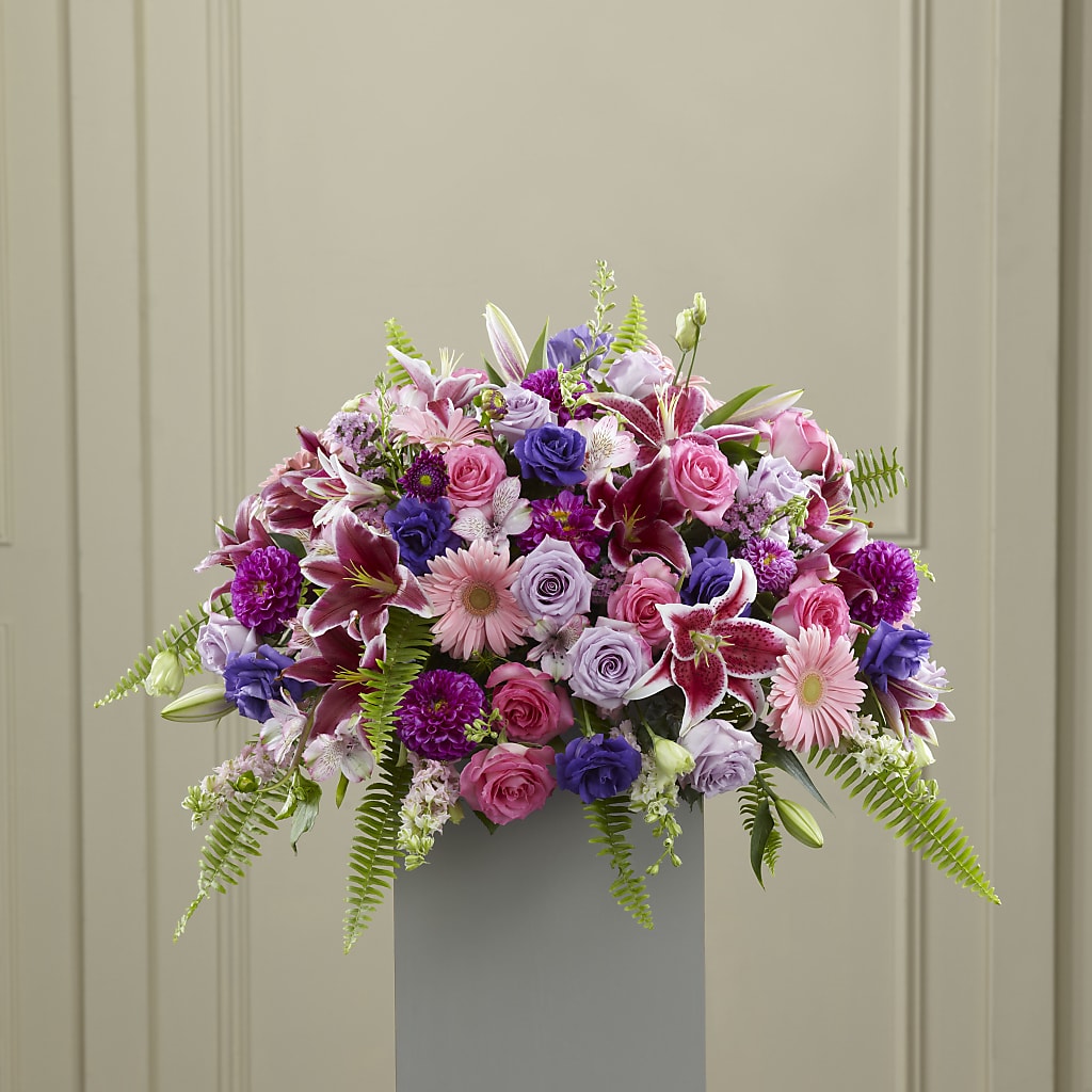 Fare Thee Well Pedestal – Flowers By Van Brunt, Long Branch NJ