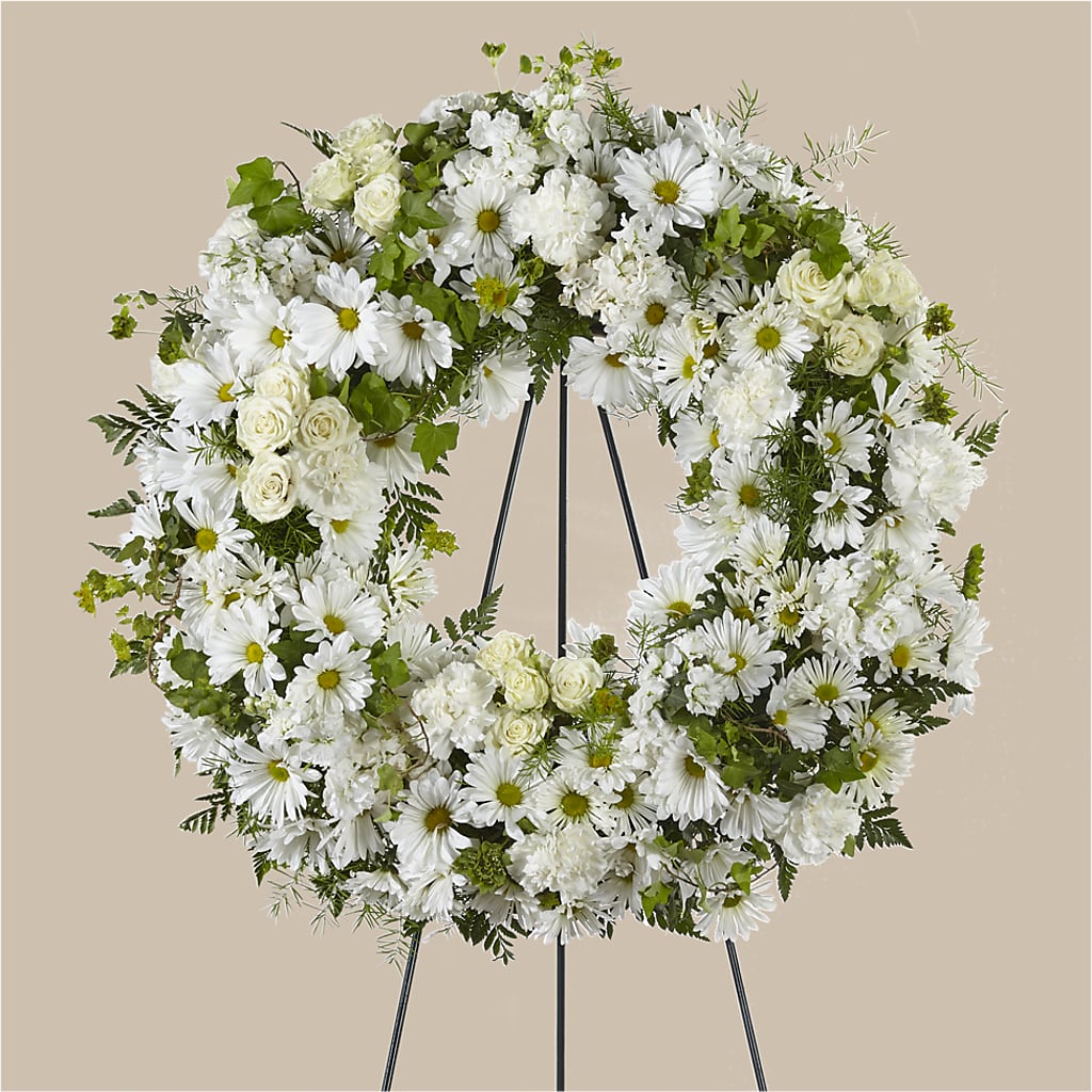 Faithful Wishes Wreath – Flowers By Van Brunt, Long Branch NJ