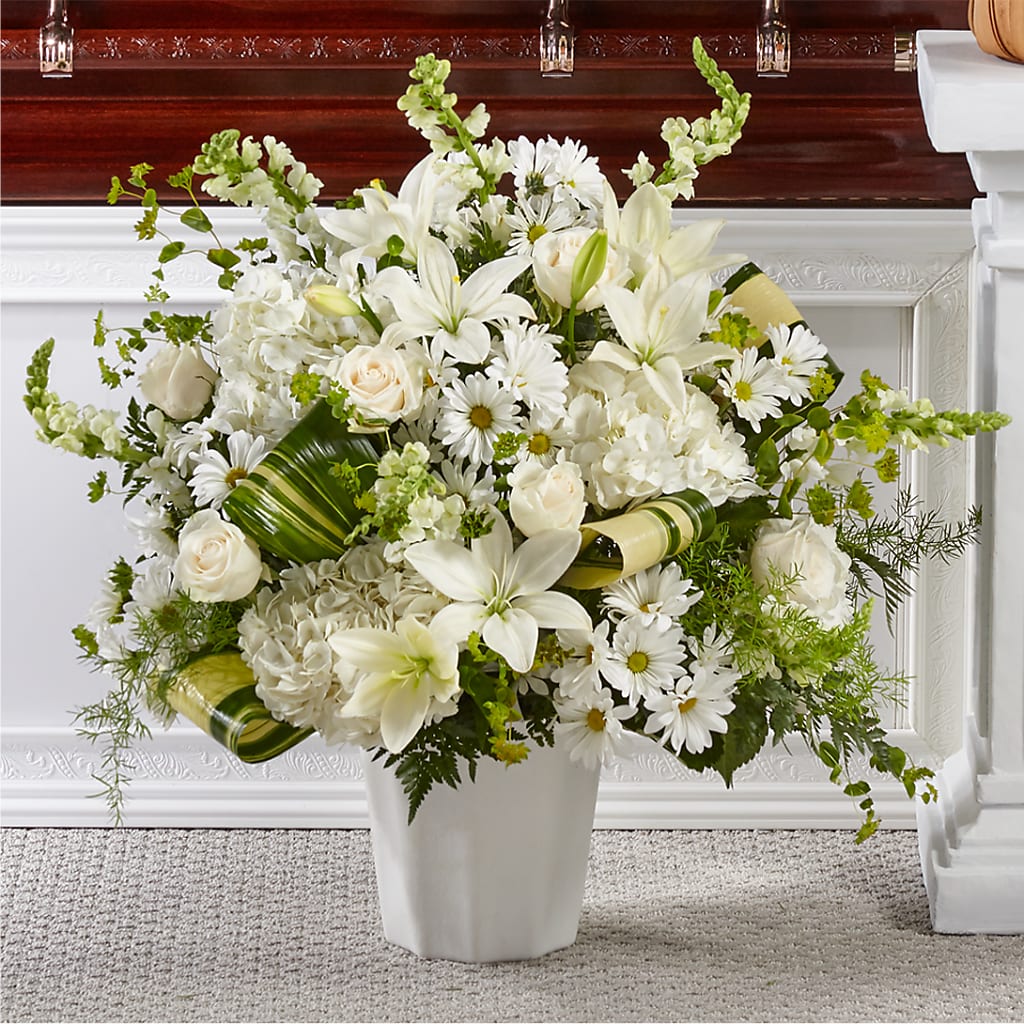 Thoughts of Tranquility Floor Basket – Flowers By Van Brunt, Long Branch NJ