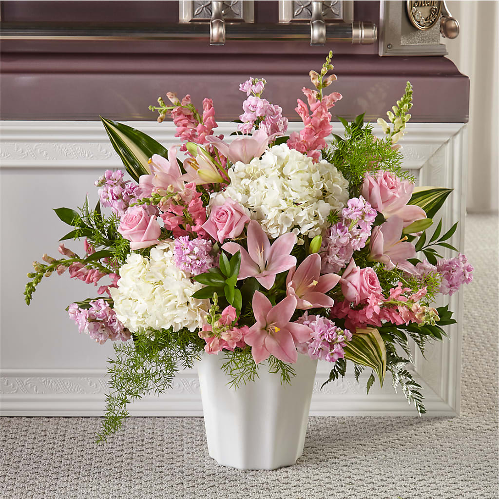 Simply Serene Floor Basket – Flowers By Van Brunt, Long Branch NJ