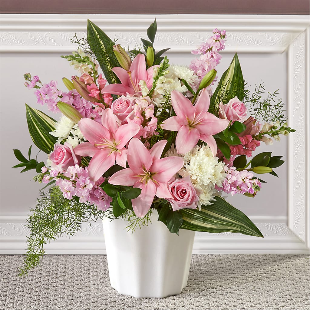 Simply Serene Floor Basket – Flowers By Van Brunt, Long Branch NJ