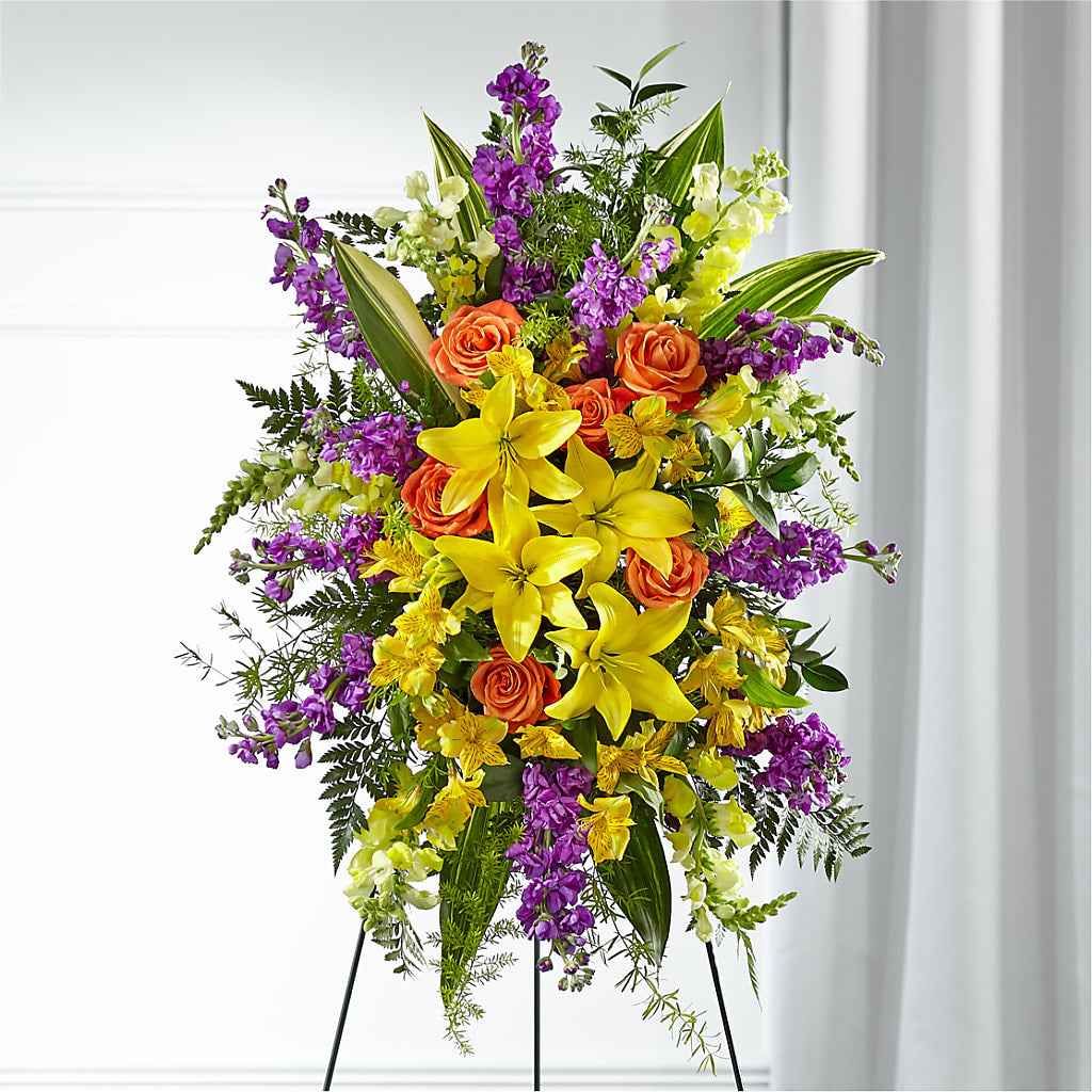 Thoughtful Prayers Standing Spray – Flowers By Van Brunt, Long Branch NJ