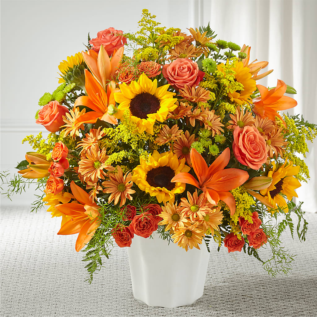 Harvest Thoughts Floor Basket – Flowers By Van Brunt, Long Branch NJ