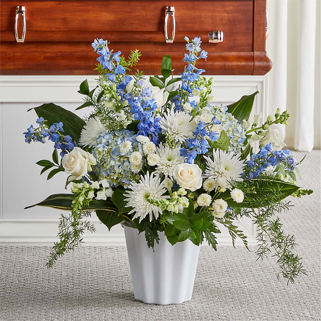 Everlasting Memories Floor Basket – Flowers By Van Brunt, Long Branch NJ