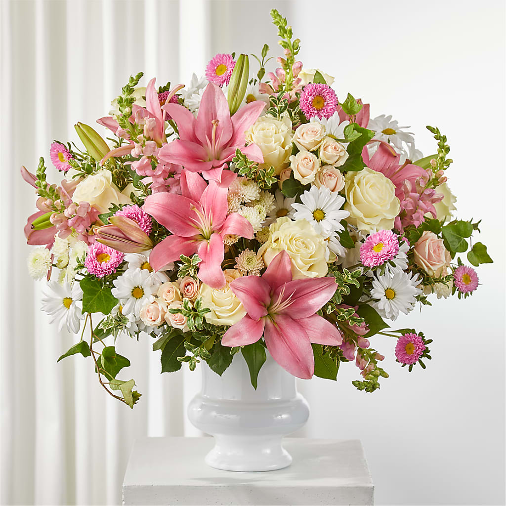 Empathetic Blooms Urn Arrangement – Flowers By Van Brunt, Long Branch NJ