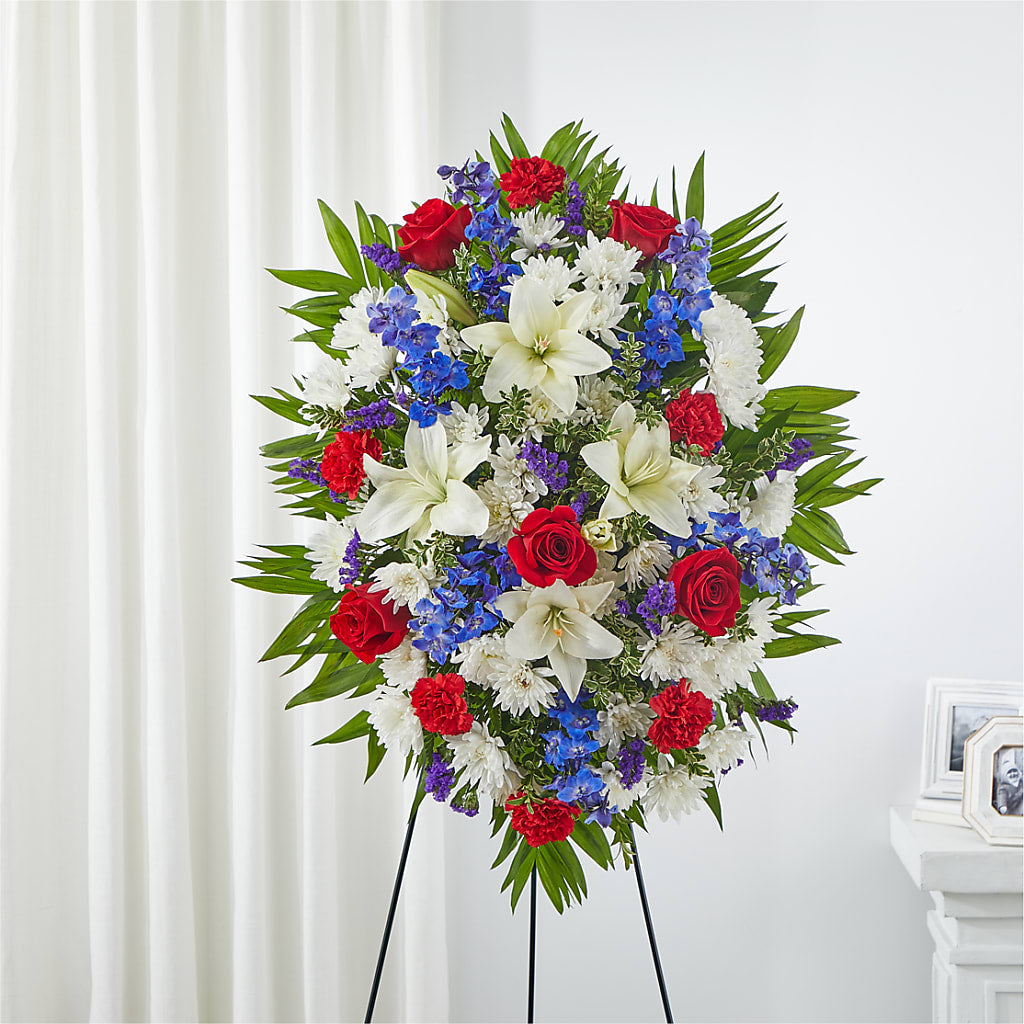 Cherished Service Standing Spray – Flowers By Van Brunt, Long Branch NJ
