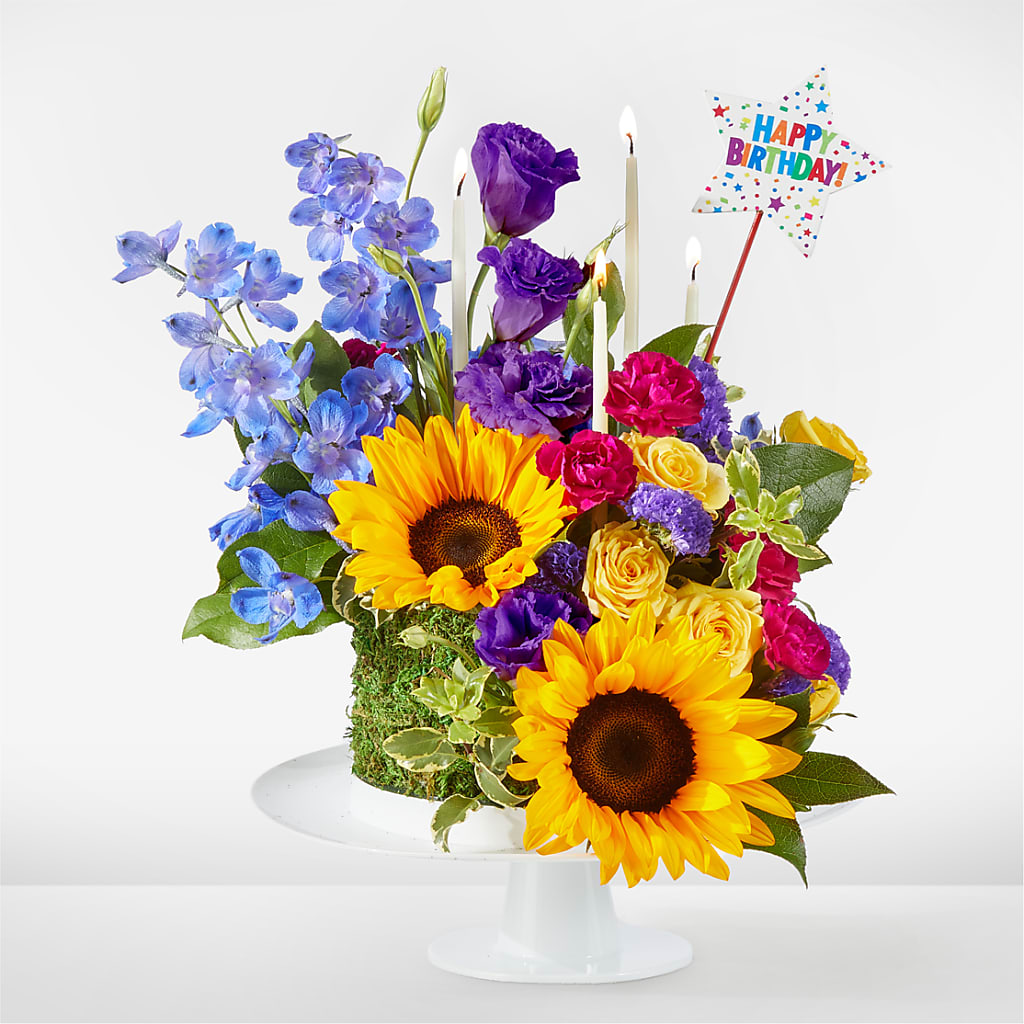 Star of the Day Floral Cake – Flowers By Van Brunt, Long Branch NJ