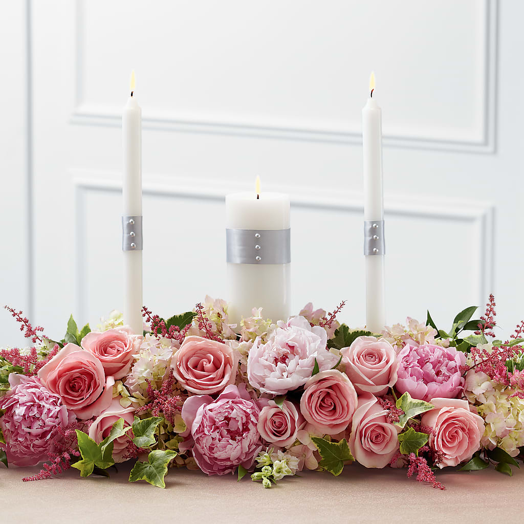 Worldwide Romance Unity Candle Arrangement – Flowers By Van Brunt, Long Branch NJ