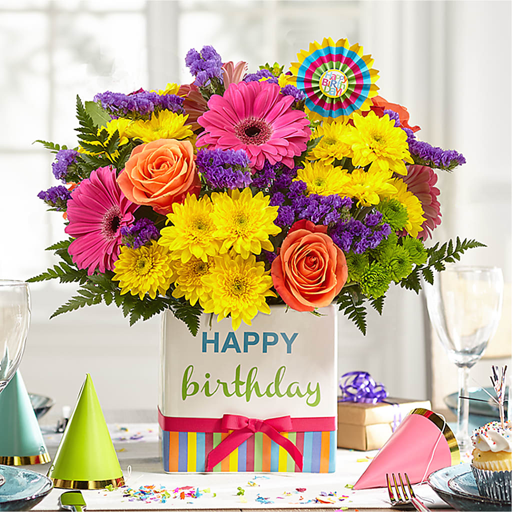 Birthday Brights Bouquet –  Flowers By Van Brunt, Long Branch NJ