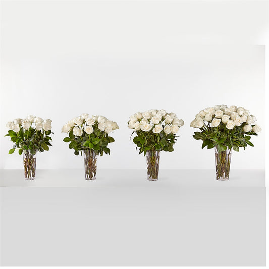 Long Stem White Rose Bouquet –  Flowers By Van Brunt, Long Branch NJ