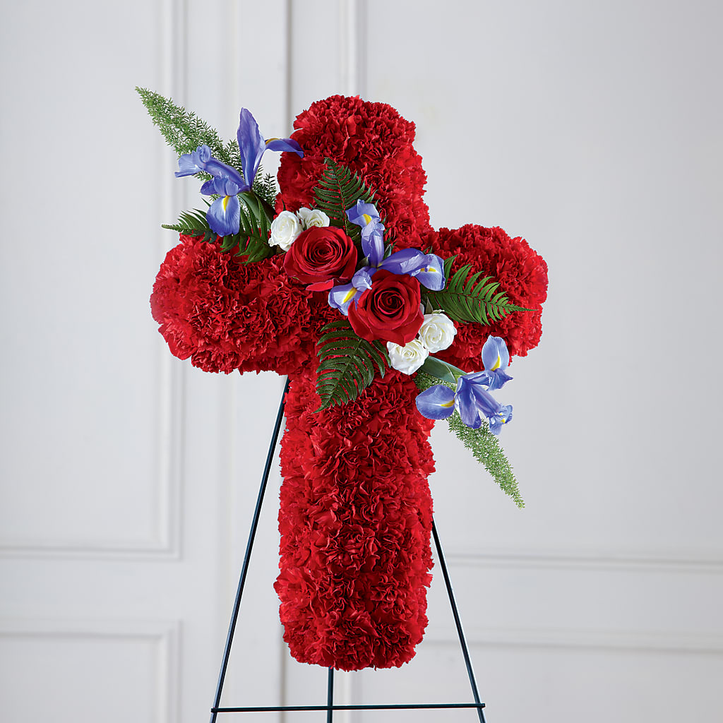 Faithful Hero Floral Cross –  Flowers By Van Brunt, Long Branch NJ