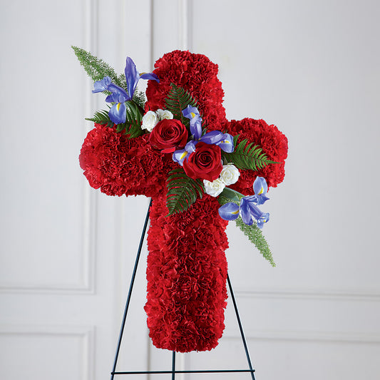 Faithful Hero Floral Cross –  Flowers By Van Brunt, Long Branch NJ
