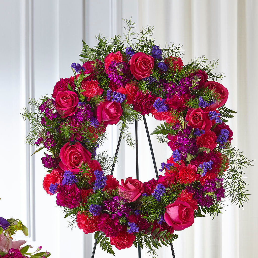 Calming Colors Wreath –  Flowers By Van Brunt, Long Branch NJ