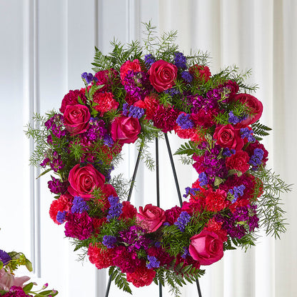 Calming Colors Wreath –  Flowers By Van Brunt, Long Branch NJ