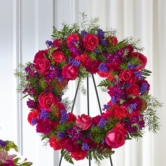 Calming Colors Wreath –  Flowers By Van Brunt, Long Branch NJ