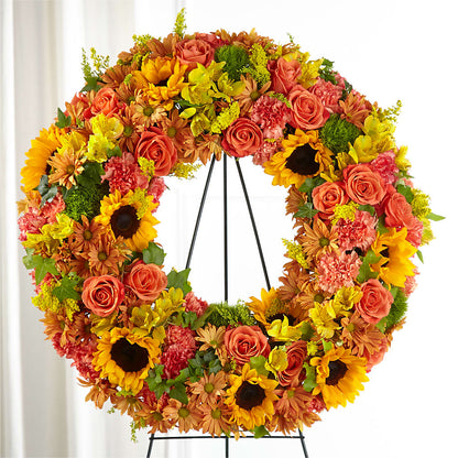 Autumnal Memories Wreath (Standard) –  Flowers By Van Brunt, Long Branch NJ