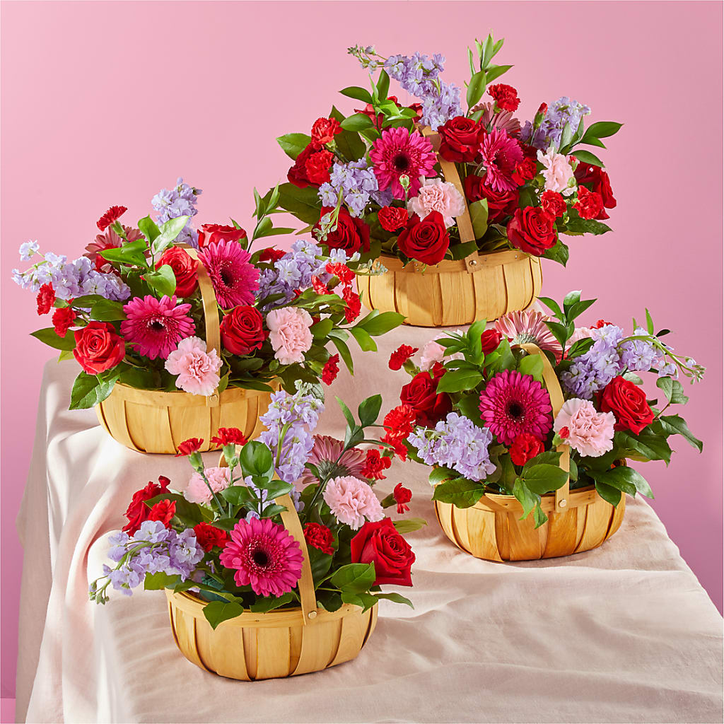 Pink Picnic Basket –  Flowers By Van Brunt, Long Branch NJ