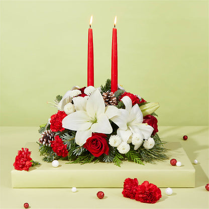 Seasonal Festivities Centerpiece –  Flowers By Van Brunt, Long Branch NJ