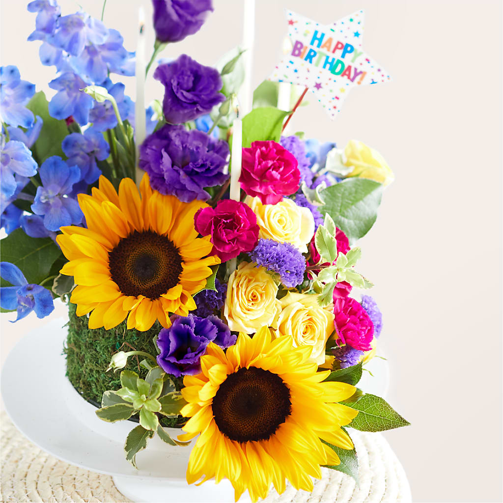 Star of the Day Floral Cake –  Flowers By Van Brunt, Long Branch NJ